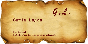 Gerle Lajos névjegykártya