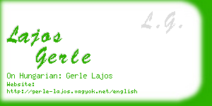 lajos gerle business card